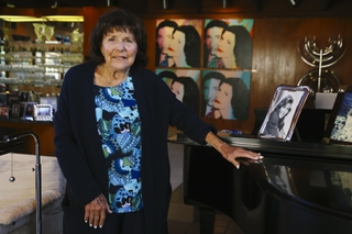 Las Vegas philanthropist Joyce Mack poses for a photo in her home Tuesday, Nov. 16, 2021.