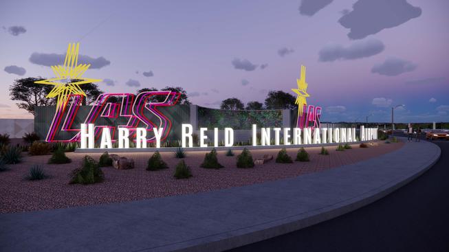 Harry Reid International Airport Sign