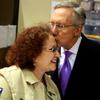 Sen. Harry Reid kisses Pilar Finalet on the head as he campaigns in Chinatown in Las Vegas Saturday, October 23, 2010.