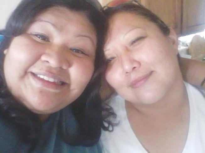 Adeline “Gug” Sam, left, and her cousin Amy Hinkey are pictured on the Fort McDermitt Shoshone Paiute Tribe Reservation before their slaying in January 2018. 