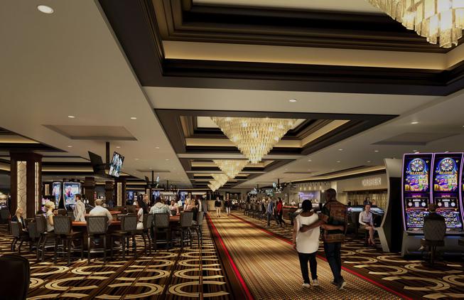 A rendering of Horseshoe Casino. Bally’s on the Las Vegas Strip is being rebranded as the Horseshoe, gaming operator Caesars Entertainment announced Wed. Jan. 26, 2022.