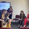 U.S. Sen. Jacky Rosen (center) and Democratic U.S. Rep. Susie Lee (right) attend the grand opening of the Nevada Strong Start Child Care Services Center in Las Vegas.