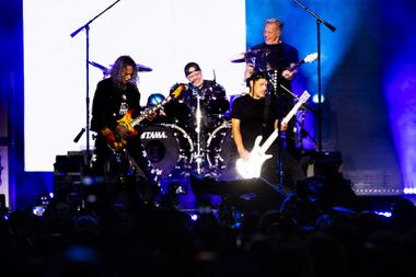 Metallica got such a loud response from “Ride the Lightning” and “Seek and Destroy,” frontman James Hetfield joked that the band needed to “play one you don’t like.” Lead guitarist Kirk Hammett and drummer Lars Ulrich then comically broke into a snippet of “Escape."