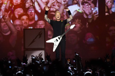 Metallica performs at Allegiant Stadium Friday, Feb. 25, 2022. YASMINA CHAVEZ