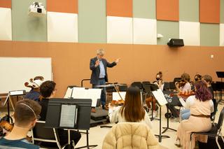 UNLV Associate Professor and Director of Orchestras Taras Krysa conducts class at the Lee and Thomas Beam Music Center Tuesday March 8, 2022.