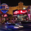 The marquees at Paris Las Vegas and Planet Hollywood celebrate the announcement of the Formula 1 Las Vegas Grand Prix race for 2023 Wednesday, March 30, 2022.