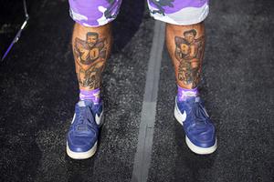 The Minnesota Vikings fan Syd Davy celebrates during the third day of the NFL  draft Saturday, April 30, 2022, in Las Vegas. (AP Photo/John Locher Stock  Photo - Alamy