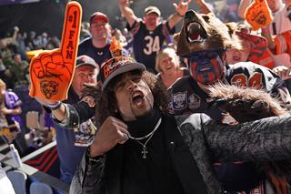 Washington cornerback Kyler Gordon celebrates with fans after being selected by the Chicago Bears during the second round of the NFL football draft Friday, April 29, 2022, in Las Vegas. (AP Photo/Jae C. Hong)