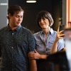 Aaron Lee and Mallory Gott, owners of Winnie & Ethel’s Downtown Diner, react after being announced as winners of The Great Las Vegas Coffee Shop Giveaway at Vegas Test Kitchen, downtown, Thursday, May 19, 2022.