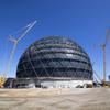 A view of the MSG Sphere at The Venetian during a hard hat tour Tuesday May 24, 2022. MSG Entertainment employees and construction partners celebrated a topping out of the venue's steel exosphere following the tour.