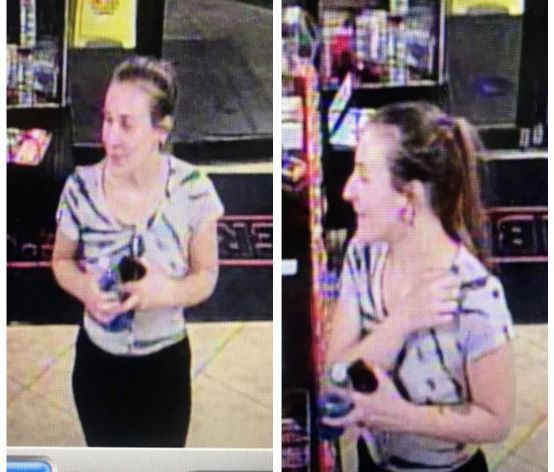 The National Park Service says these convenience store surveillance camera photos show a woman reported missing about 6:15 a.m. Thursday, June 30, 2022, after falling off a personal watercraft at Lake Mead.