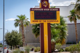 Security camera upgrades at Eldorado High School located in the east valley of Las Vegas. Tuesday, July 12, 2022.