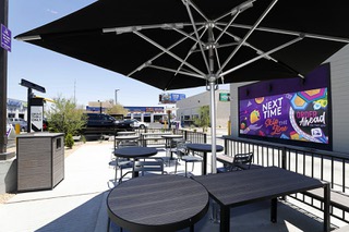 A view of the new Taco Bell Go Mobile restaurant, 2224 E. Craig Rd., in North Las Vegas Tuesday, July 12, 2022. The location has a drive-thru lane and a pickup lane but no inside dining area.