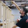 Zack Coenig works on a custom cabinet for a UNLV Medical office at Herrick & OHerron, Inc. CABIENTMAKERS in North Las Vegas Wednesday, Aug. 10, 2022.