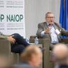 Josh Swissman, left, founding partner of The Strategy Organization, and Alan Feldman, a distinguished fellow at UNLVs International Gaming Institute, speak during a NAIOP Southern Nevada breakfast meeting at the Orleans Thursday, Aug. 18, 2022. STEVE MARCUS