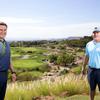 Mickey Brown, left, CEO of Pro Turf International, and Jared Bumpus, director of maintenance operations, pose by the seventh tee of the Mountain Course at Red Rock Friday, Aug. 26, 2022. The company has been reducing turf at the private course and the public Arroyo at Red Rock course in order to save water.