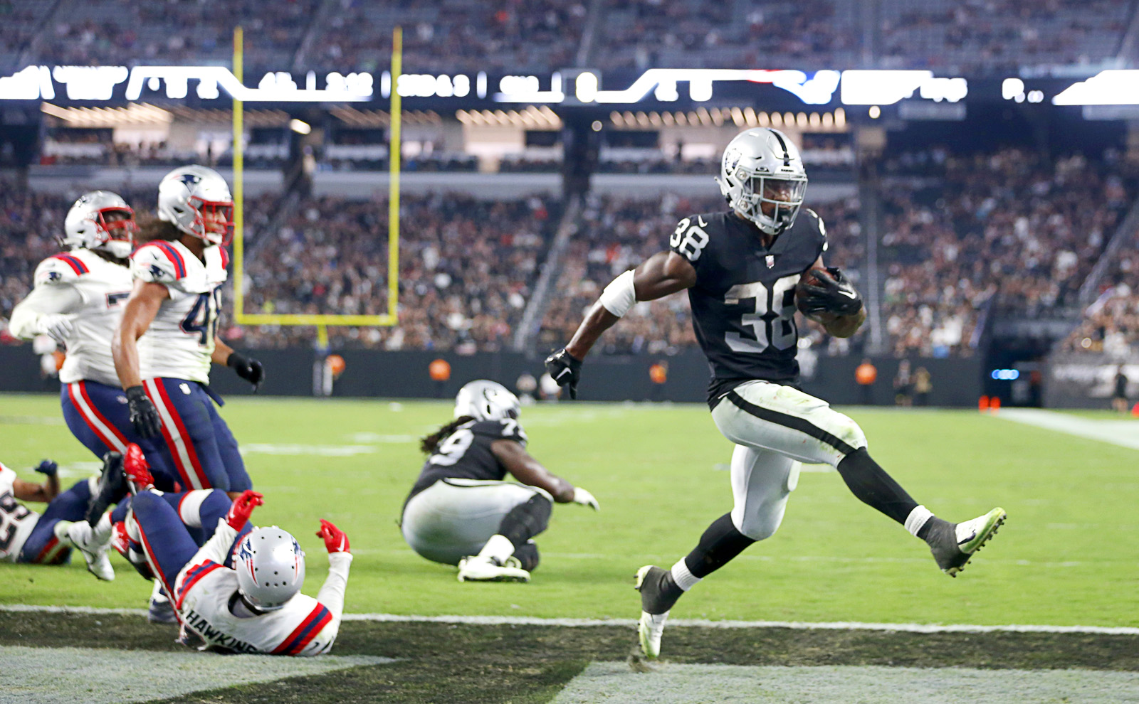 Minnesota Vikings safety Mike Brown (37) looks on during an NFL preseason  football game against the Las Vegas Raiders on Aug. 14, 2022, in Las Vegas.  (AP Photo/Denis Poroy Stock Photo - Alamy