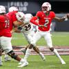UNLV Rebels quarterback Doug Brumfield (2) passes during the first half of an NCAA college football game against the Idaho State Bengals at Allegiant Stadium Saturday, Aug. 27, 2022, in Las Vegas.