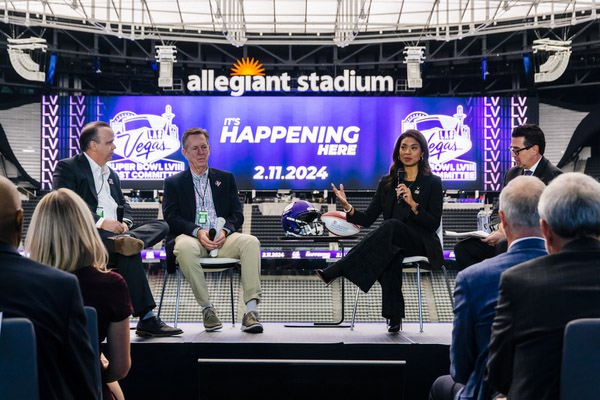 Super Bowl LVIII: Organizers celebrate 200 day milestone outside Allegiant  Stadium