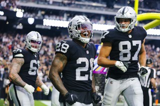 Raiders rookie Josh Jacobs proving tough — and tough to tackle