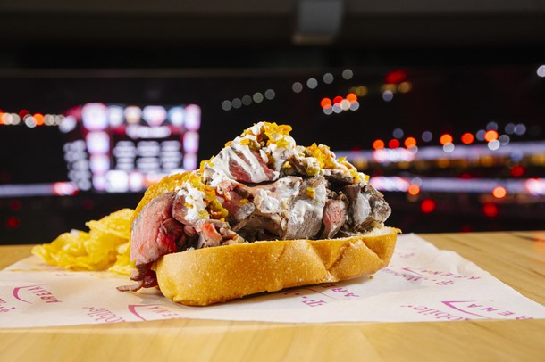 Prime Rib Sandwich at T-Mobile Arena Friday, Nov. 4, 2022.
