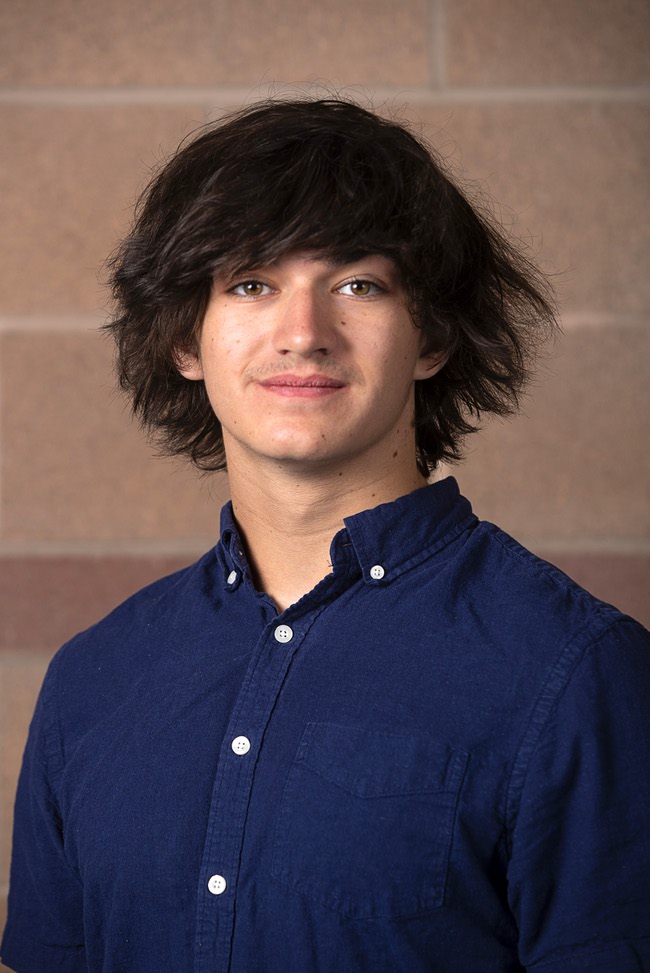 UNLV scholarship winner Robert Sosinski, Coronado High School, poses during the 64th annual Las Vegas Sun Youth Forum at Liberty High School in Henderson, Tuesday, Nov. 8, 2022.