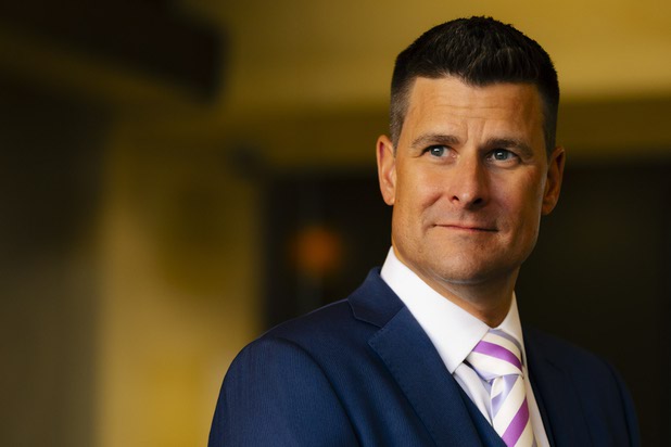Matt Hoffmann, attorney and co-owner with Battle Born Injury Lawyers, poses for a photo Wednesday, Nov. 30, 2022.