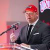 Barry Odom, new UNLV head football coach, speaks during a news conference at UNLV Wednesday, Dec. 7, 2022. Odom, 46, served as the defensive coordinator at Arkansas for the past three years and was the head coach at Missouri from 2016-19.