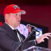 Barry Odom, new UNLV head football coach, responds to a question during a news conference at UNLV Wednesday, Dec. 7, 2022. Odom, 46, served as the defensive coordinator at Arkansas for the past three years and was the head coach at Missouri from 2016-19.