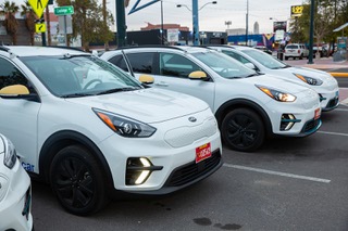 While in town for CES, tech analyst Roger Lanctot visits EV rental company Halo in downtown Las Vegas for a demo on their remote driven vehicles Wed. Jan 4, 2023.