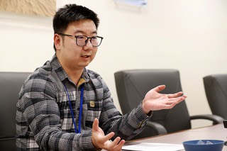 Guo Yu, a scientist at the Desert Research Institute, talks about his research on the changing patterns of flooding in the Las Vegas Valley during an interview at the institute Wednesday, Jan. 25, 2022.