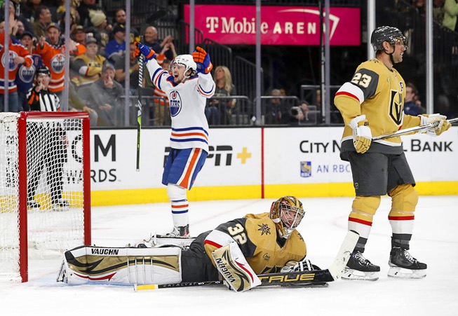 Wrapping Up Playoff Berth On Hold After Golden Knights Quick Lose To Oilers Las Vegas Sun News 