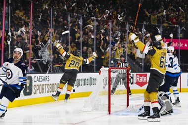 Stephenson scored twice for the first multigoal playoff game of his career, and Stone had a goal and two assists to push the Golden Knights into the second round of the Stanley Cup Playoffs with a 4-1 win over the Winnipeg Jets ...