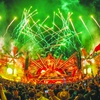 Photo: Fireworks light the sky over the Kinetic Field sta