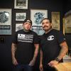 Tattoo artists Nick Gennarino and Daniel Sandoval, aka Mastermind and Mister Tattoo D, owners of 
Gold Soulz Tattoo