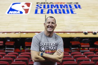NBA Summer League Vice President Albert Hall poses for a photo at the Thomas & Mack Center Wednesday, July 5, 2023.