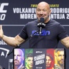 UFC president Dana White responds to a question during a news conference in this file photo from UFC 290 at T-Mobile Arena Thursday, July 6, 2023.