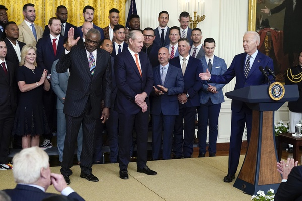 Biden hosts World Series-winning Astros at White House