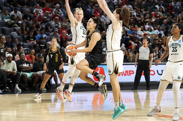 New York Liberty fall to Las Vegas Aces, 88-75, in epilogue to  Commissioner's Cup - NetsDaily