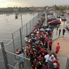 Fans leave Coronado High School after the season opener against Sierra Vista was cancelled because of poor weather Friday, Aug. 18, 2023. Friday marked the opening of high school football season for some schools, but for others, the opener was delayed until next week because of potential historical rains and lightning.