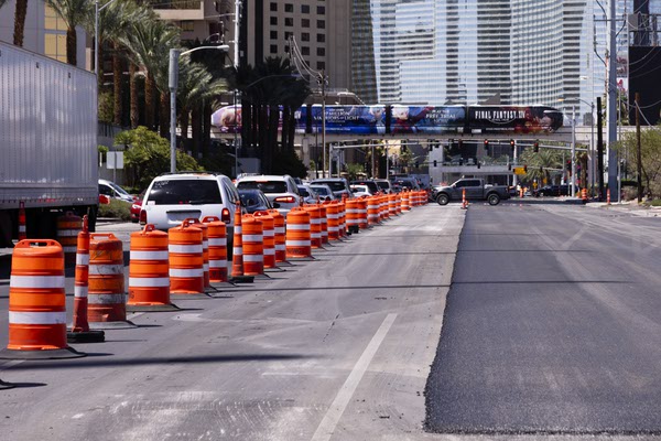 Road Construction On Strip For Las Vegas Grand Prix Moves Along, While F1  Paddock Project Hits Milestone With Topping Out Thursday - LVSportsBiz
