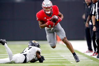 Allegiant Stadium shows off UNLV logo on the 50 yard line