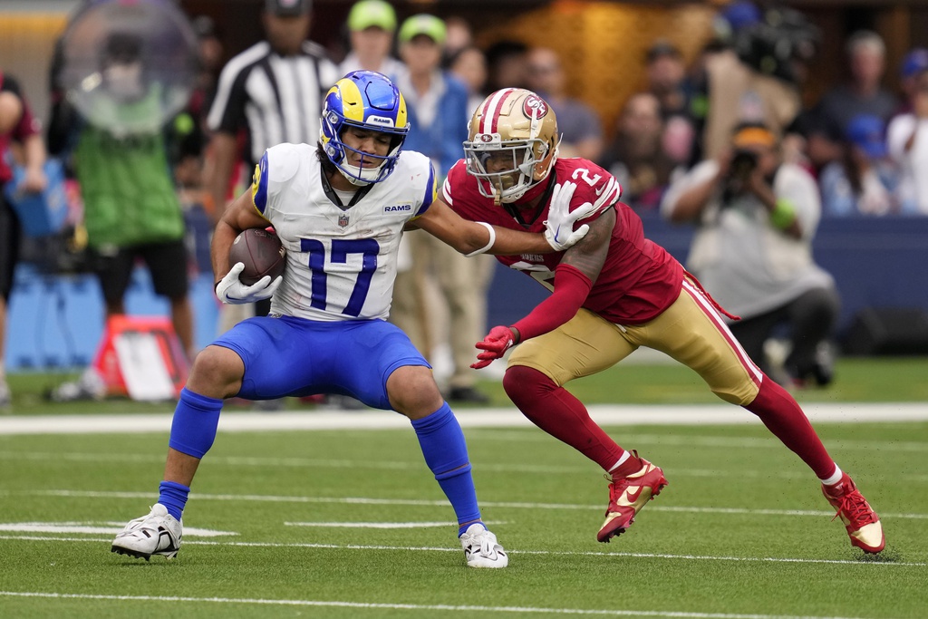 Los Angeles Rams PR on X: With 120 receiving yards in today's game, Puka  Nacua recorded the most receiving yards in a rookie debut in Rams history.  He is the 2nd player