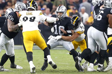 The Raiders’ fourth quarter comeback fell short today against the Pittsburgh Steelers on “Sunday Night Football” in a 23-18 defeat at Allegiant Stadium.

