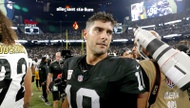 Jimmy Garoppolo, the Raiders' 31-year-old quarterback, crossed the 300-yard mark for the 12th time in his career, throwing for 324 yards and two touchdowns on 28 of 44 passing. But Garoppolo threw three interceptions, including on the final drive to Steelers corner Levi Wallace.