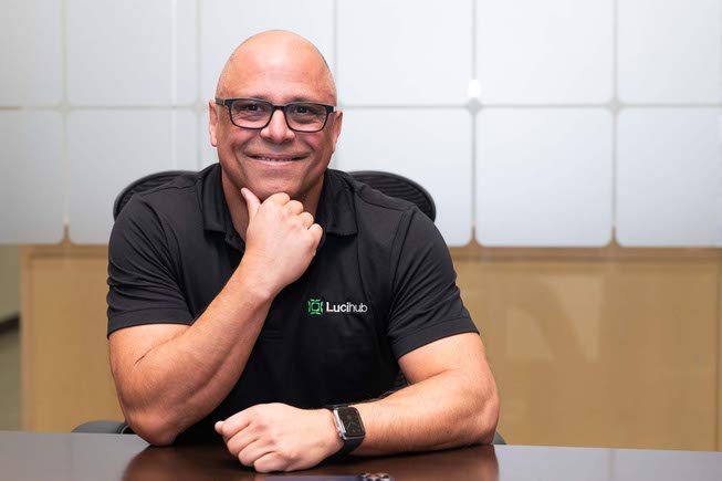 Amer Tadayon, Founder and CEO of Lucihub, an AI-powered video production platform and mobile app that has been selected to participate in the Accelerator Program, sponsored by StartUpNV. Monday, Oct 30, 2023, Brian Ramos.