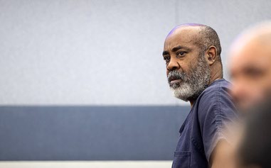 Duane Keith “Keffe D” Davis makes an appearance in Clark County District Court Tuesday, Nov. 7, 2023, in Las Vegas. Davis was arrested in September and has pleaded not guilty to murder in the 1996 killing of rapper Tupac&nbsp;Shakur.