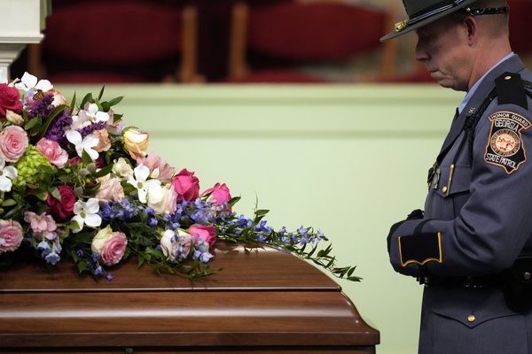 Rosalynn Carter is eulogized before family and friends as husband