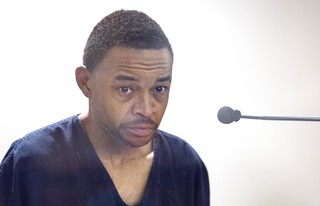 Jemarcus Williams, the driver accused of killing two Nevada State Police troopers in a hit-and-run DUI crash early in the morning of Nov. 30, makes an initial appearance at the Clark County Regional Justice Center Friday, Dec. 1, 2023.