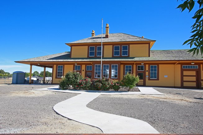 The Fernley Depot dates to 1914 and was in use until 1985, when it was closed by the Southern Pacific Railroad. The Fernley Preservation Society purchased the building in 1986 and moved it to its present location on Main Street.